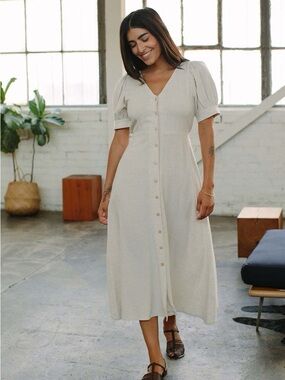 rachel pally linen adelaide dress Rachel Pally Adelaide Linen Blend Dress Size Medium